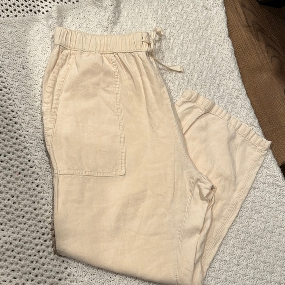 Pilcro Linen Drawstring Pants Large - Picture 2 of 14
